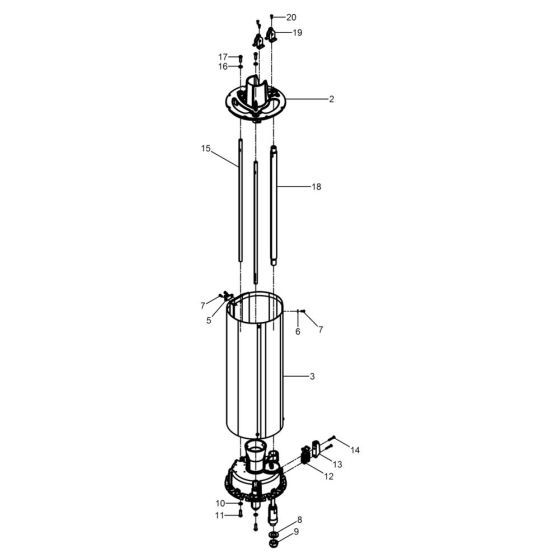 Lamp Mount Assembly for Wacker