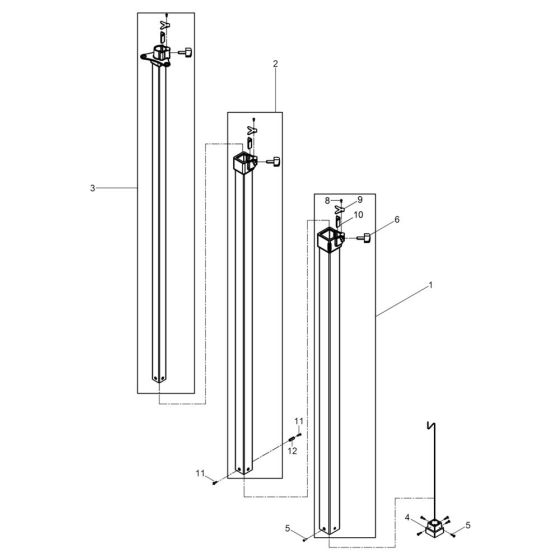 Telescopic Mast for Wacker LBS80M