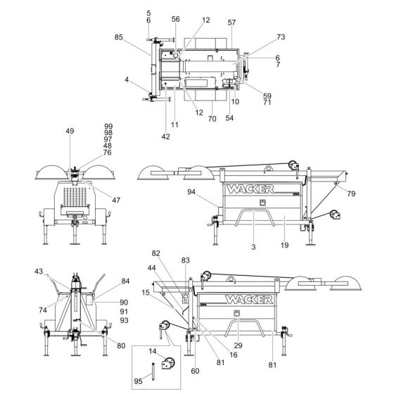 Trailer Assembly for Wacker LTC4L