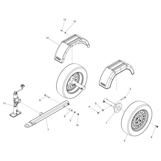 Trailer Assembly for Wacker LTN4Y