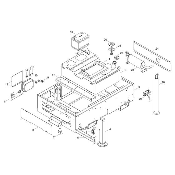 Skid Assembly for Wacker LTS4Y