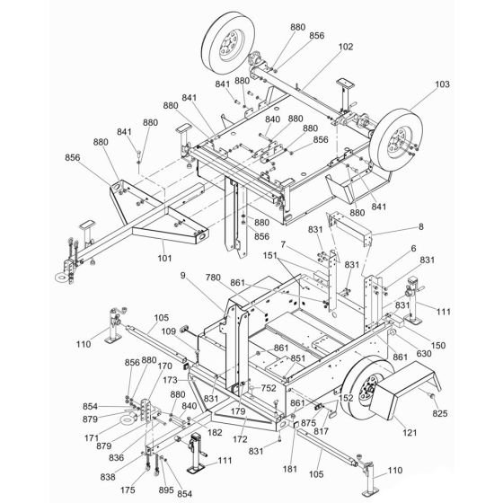 Trailer Assembly for Wacker LTW20Z1