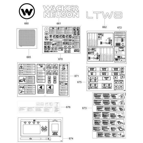 Wacker LTW8K Decals