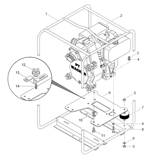 Frame Assembly for Wacker PT2Y