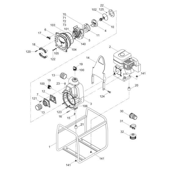 Pump Assembly for Wacker PT3V