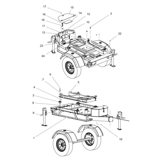 Trailer Assembly for Wacker PT6YT