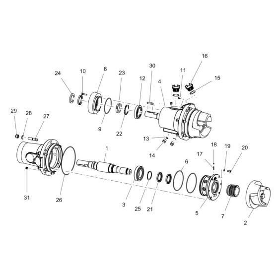 Pump Shaft Assembly for Wacker