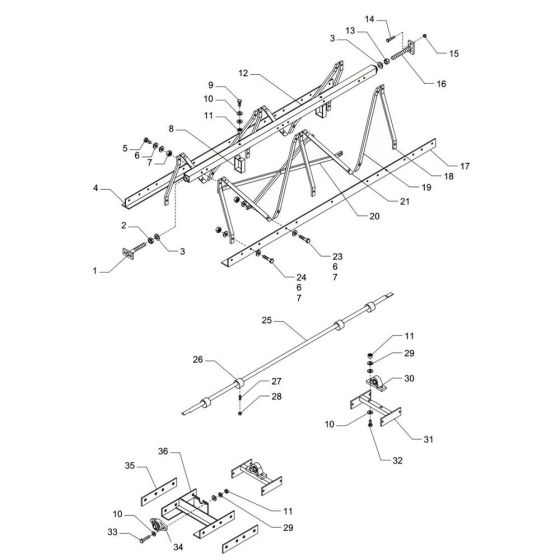 Wacker SC50 Truss Screed Assembly