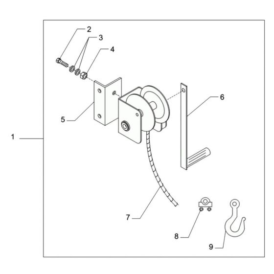 Winch Assembly for Wacker SP50