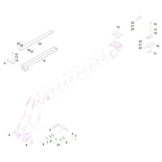 Extension Arm for Wacker TH408