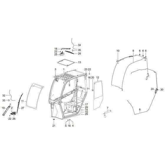 Cabin Frame for Wacker TH412