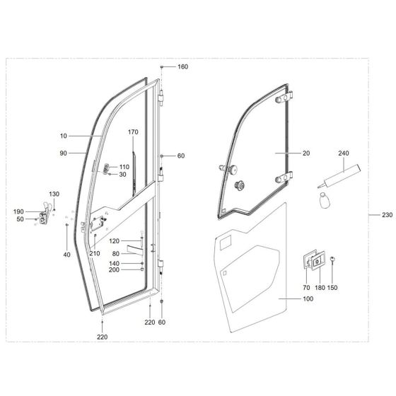 Door Assembly for Wacker TH412