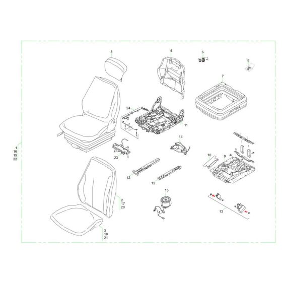 Seat Assembly for Wacker TH412