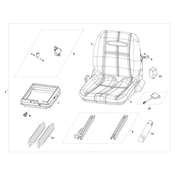 Seat Assembly for Wacker TH412
