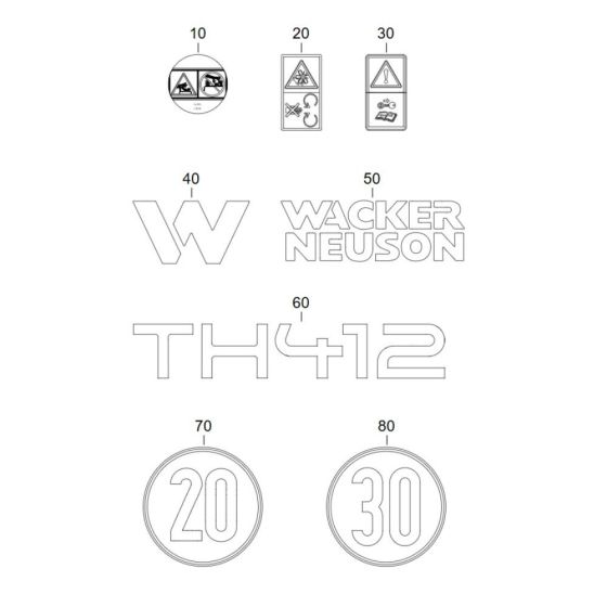 Wacker TH412 Decals