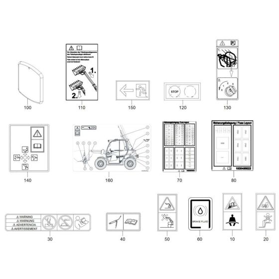 Wacker TH412e Decals