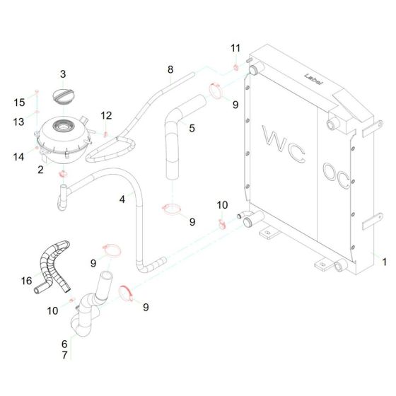 Combi-Cooler for Wacker TH522