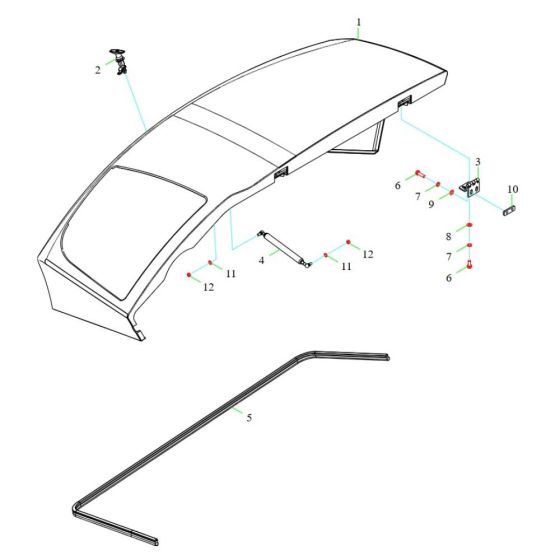Engine Hood for Wacker TH522