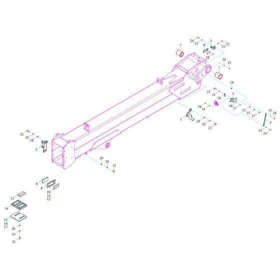 Guide Arm Assembly for TH522