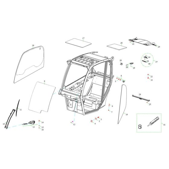 Cabin Frame for Wacker TH522