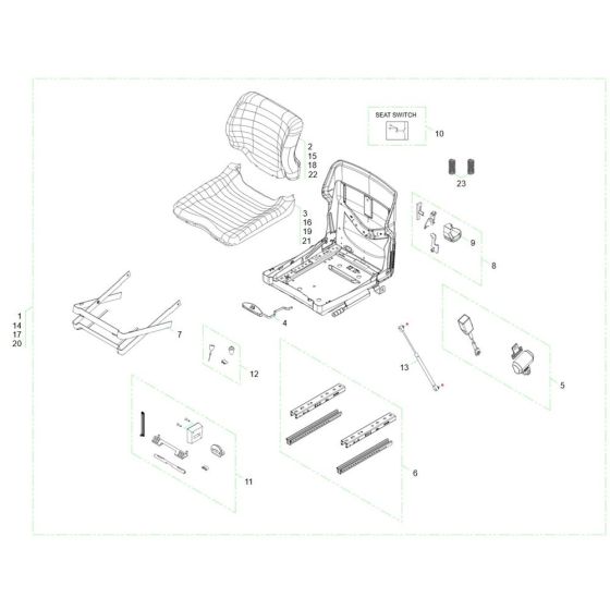 Seat Assembly for Wacker TH522