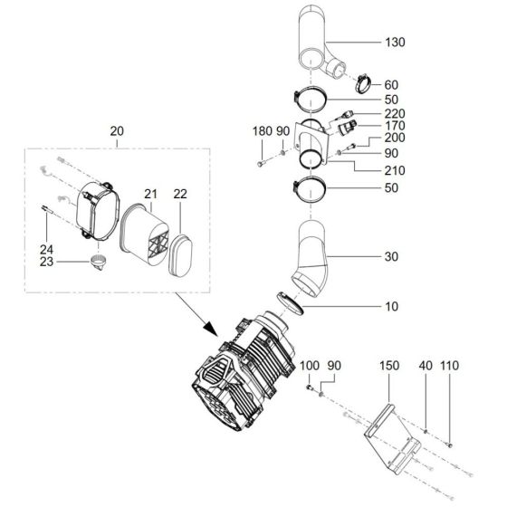 Air Cleaner for Wacker TH625