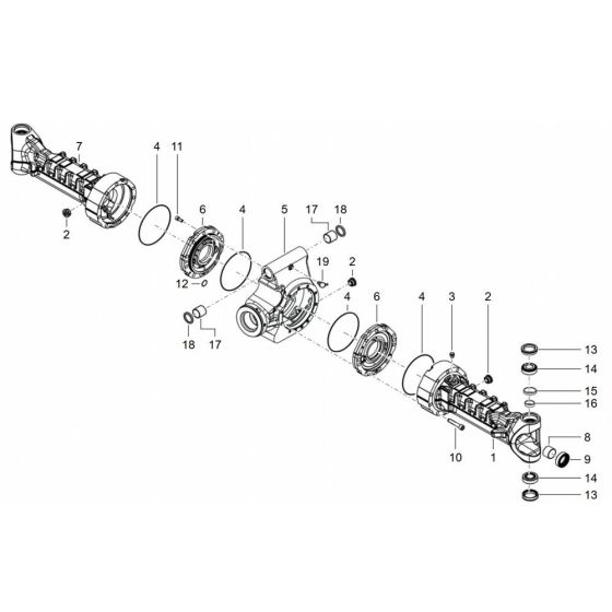 Axle Tube Rear Assembly