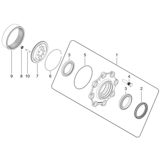 Wheel Hub Assembly for Wacker TH625