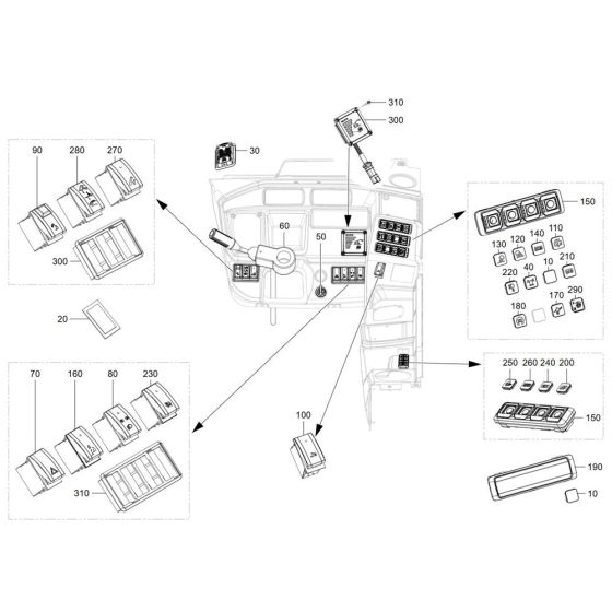 Instrument Panel for Wacker TH625