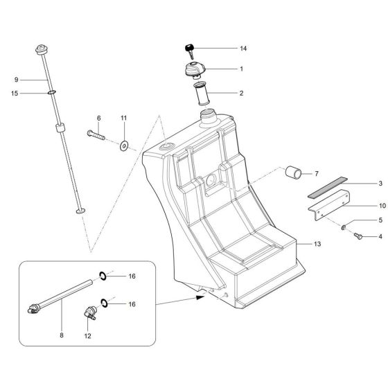 Fuel Tank Assembly for TH627