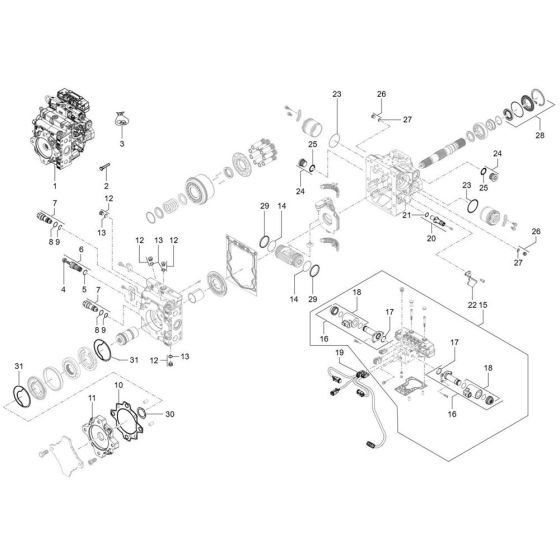 Displacement Pump for Wacker TH627