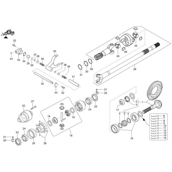 Drive Assembly for Wacker TH627