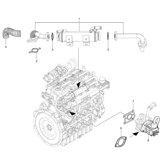 EGR Assembly for Wacker TH627