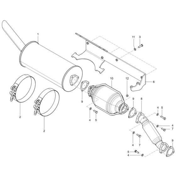 Exhaust System for Wacker TH627