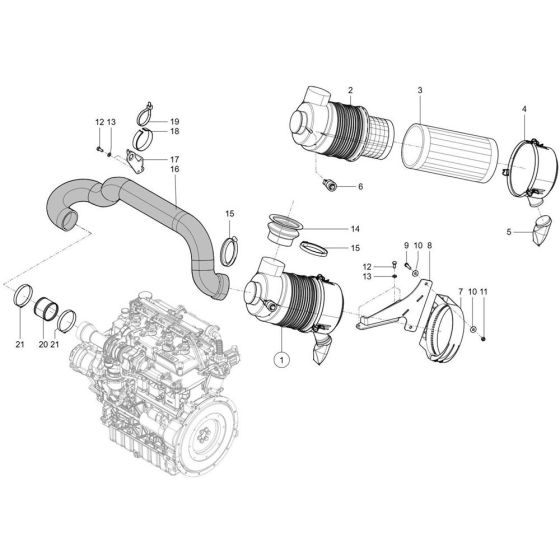 Air Cleaner for Wacker TH627