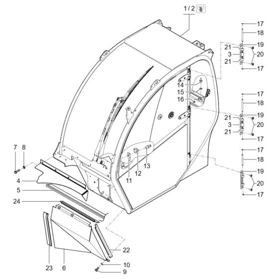 Cabin Assembly for Wacker TH627