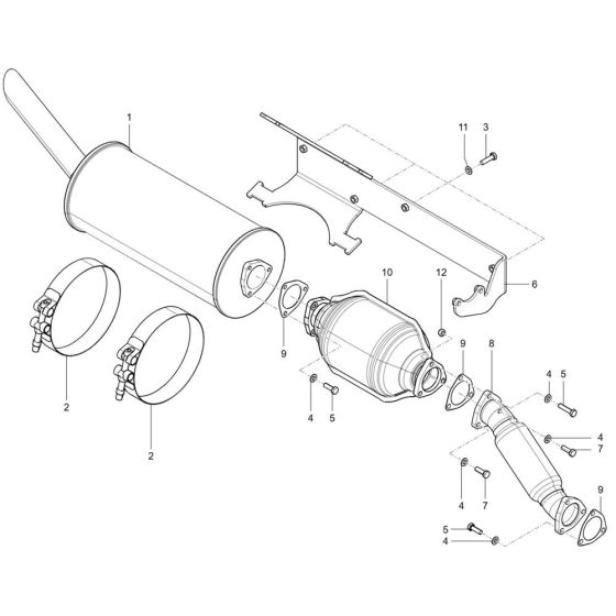 Exhaust System for Wacker TH627