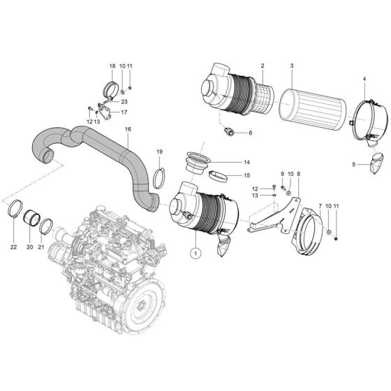Air Cleaner for Wacker TH627