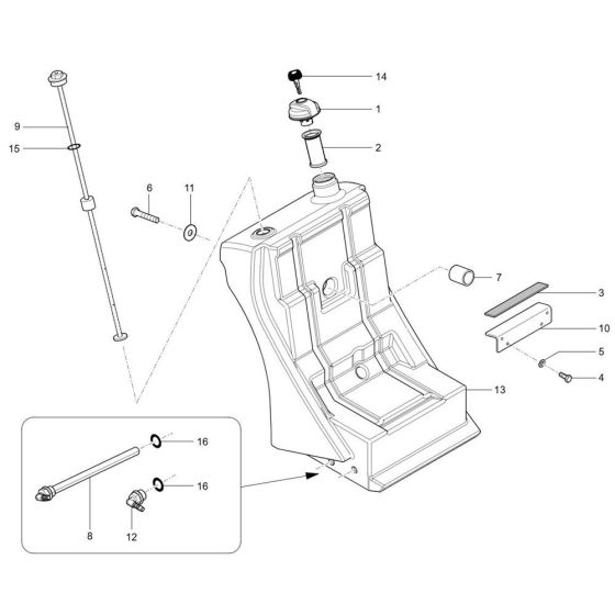 Fuel Tank Assembly for TH627