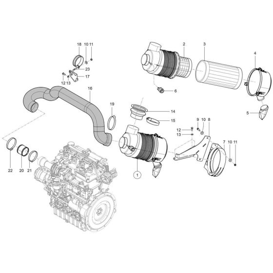 Air Cleaner for Wacker TH627