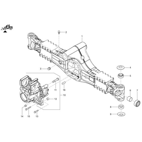 Axle Tube Assembly for TH627