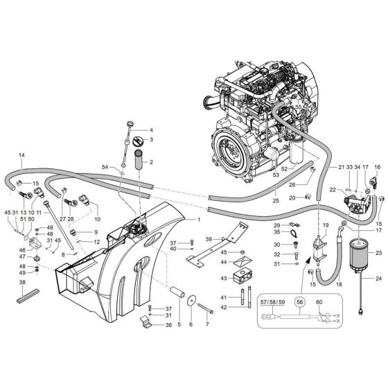 Fuel System for Wacker TH730
