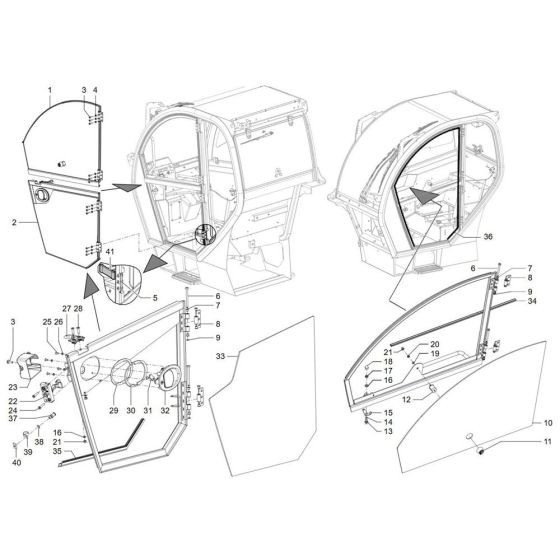 Door Assembly for Wacker TH730