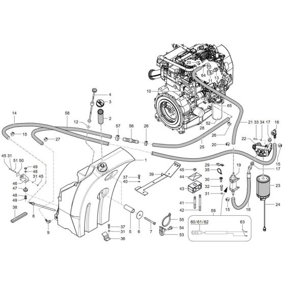 Fuel System for Wacker TH730