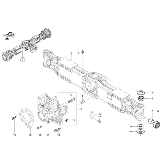 Axle Tube Assembly for TH730
