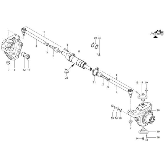 Steering Cylinder for Wacker TH730