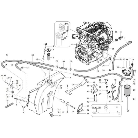Fuel System for Wacker TH730