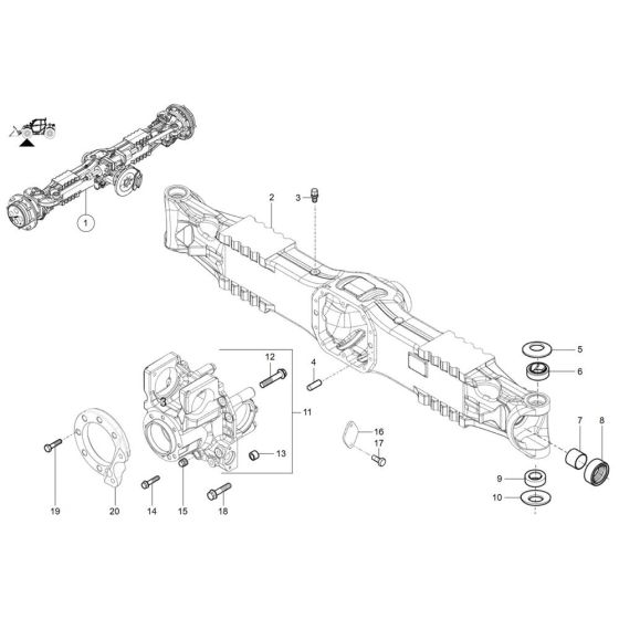 Axle Tube Assembly for TH730