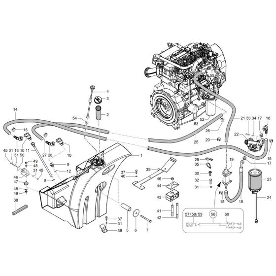 Fuel System for Wacker TH735