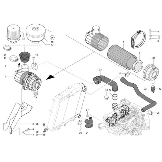 Air Cleaner for Wacker TH735